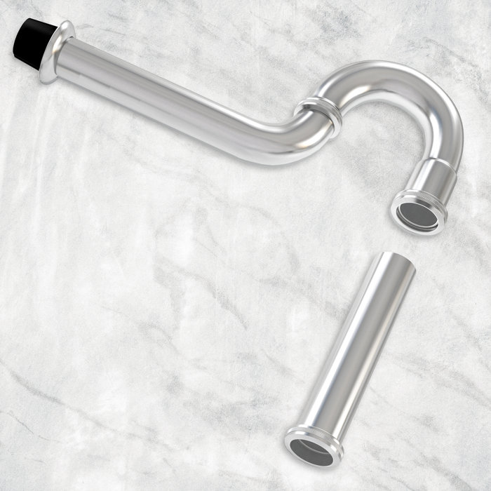 Ayna Decors Brass P Trap, 1 1/4 Bathroom Basin Waste Trap Drain Kit